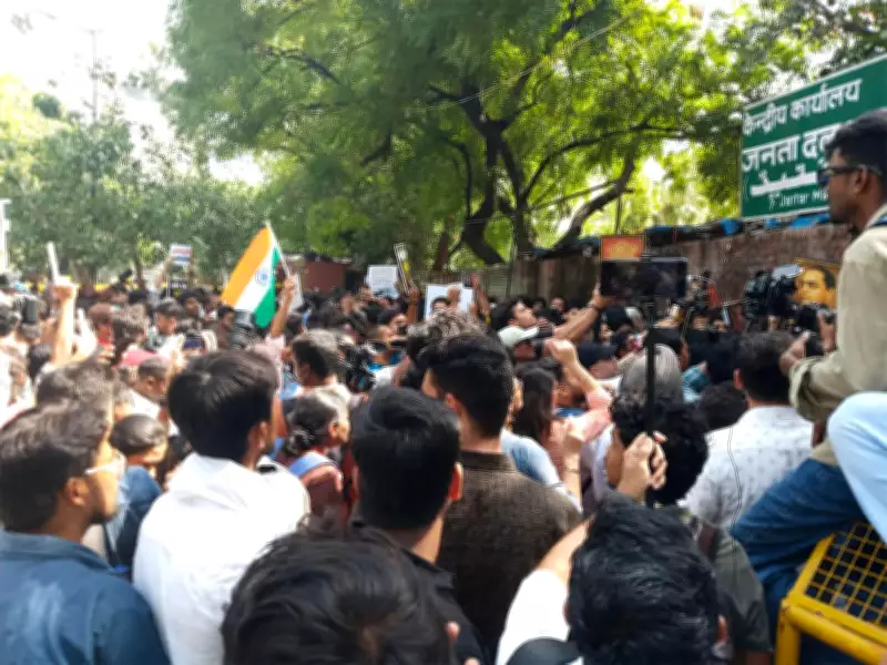 Cockroach Janta Party Protests at Jantar Mantar Against Dharmendra Pradhan Over NEET 2026 Leak