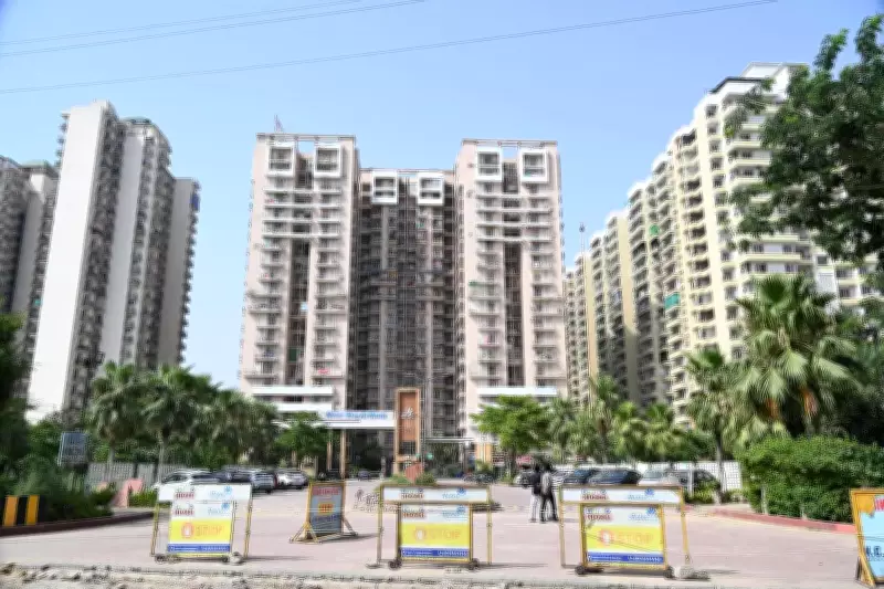 Concrete chunk falls on biker in Noida society, dies
