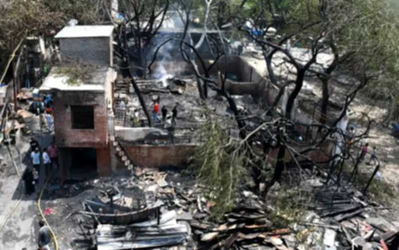 Delhi BJP Chief Malhotra Visits Fire Victims, Promises Full Aid