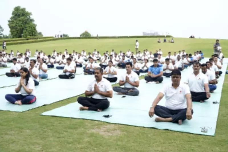 Delhi Police and CISF Celebrate International Yoga Day at Rajghat