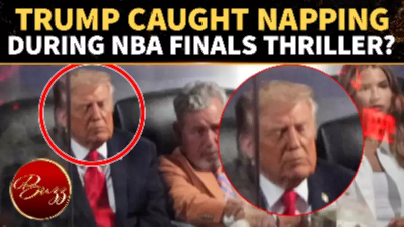 Donald Trump Appears to Doze Off During NBA Finals Game at Madison Square Garden