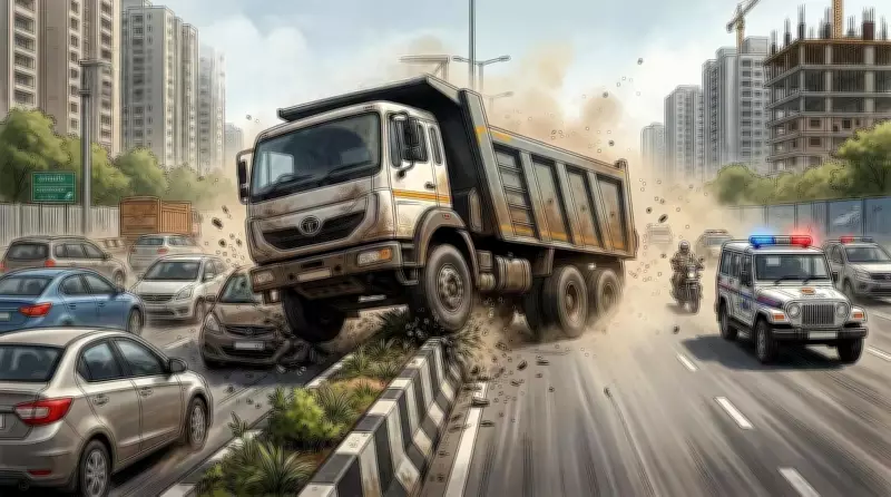 Dumper Driver Arrested for Hitting Car and Fleeing on SG Highway