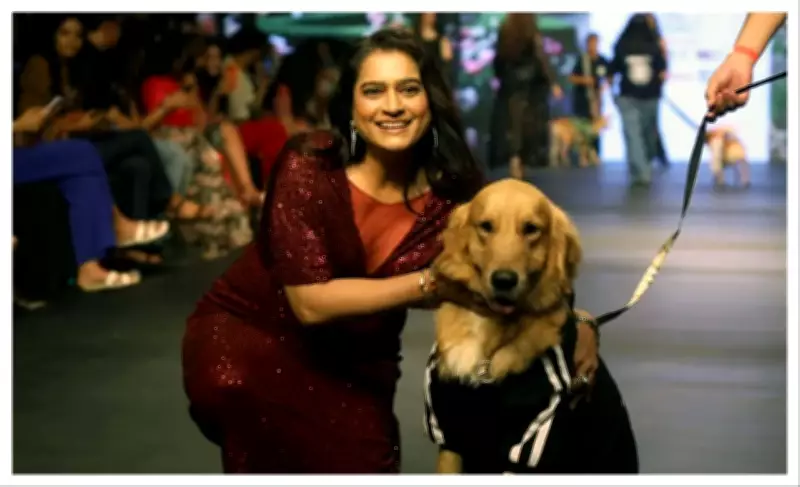 Ekta Jain walks runway with rescue pets at Ahmedabad Fashion Week