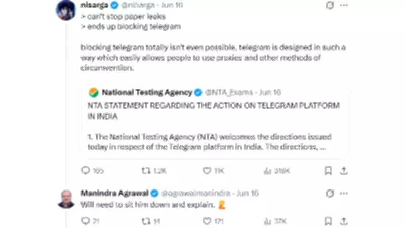 Ethical hacker Adhikary debates IIT professor over Telegram block ahead of NEET re-test