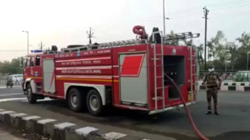 Fire Breaks Out at Firecracker Market in Bhopal, Multiple Fire Tenders Deployed