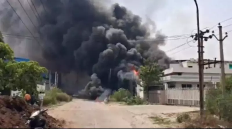 Fire Breaks Out in Two Bhiwadi Factories After Oil Tanker Blast