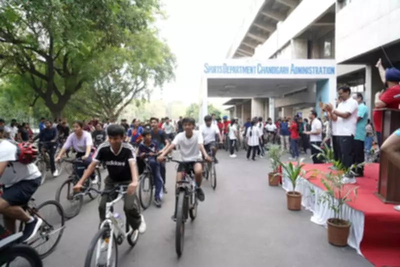 Fit India Sundays on Cycle Held at Sector 42 Sports Complex in Chandigarh