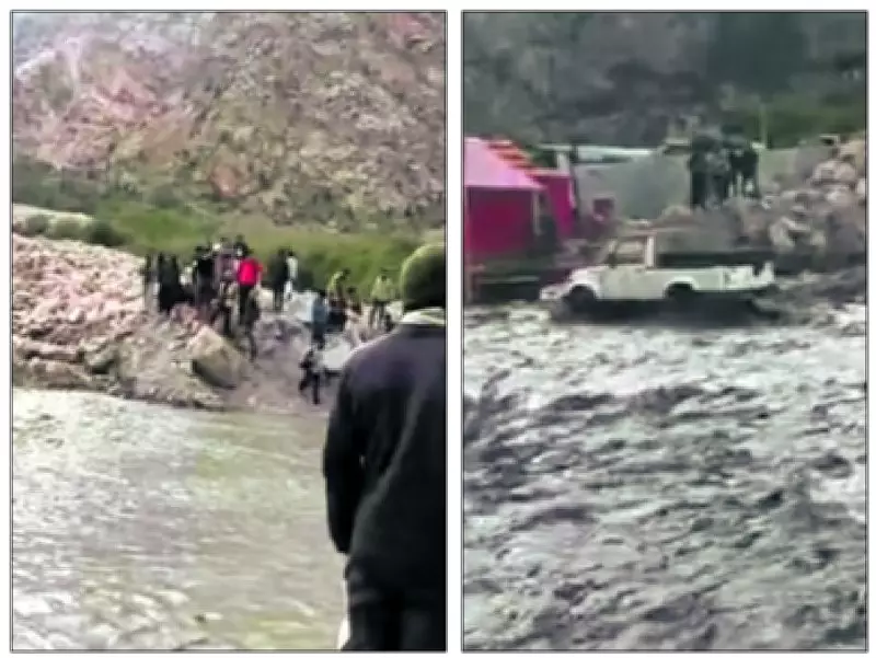 Flashflood Disrupts Traffic on Manali-Leh Highway Near Jispa, Tourists Evacuated