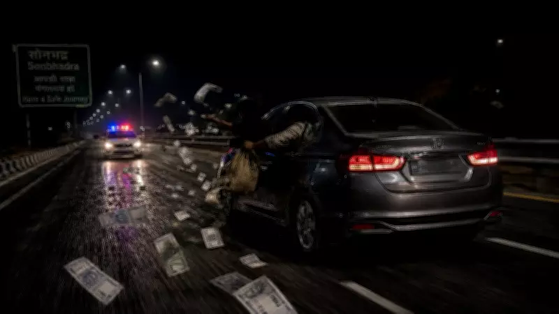 Flying Cash, Car Chase, and Gunfight: Drug Trafficker Arrested in UP