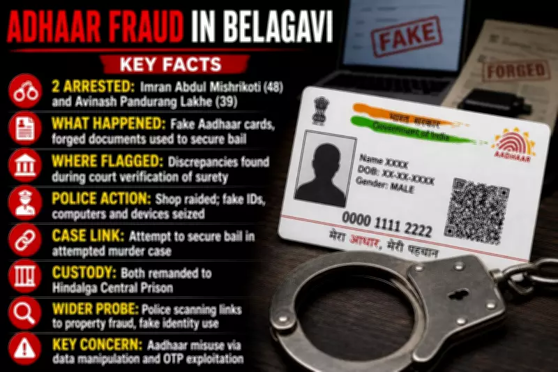Forged Aadhaar Cards Used in Court to Secure Bail: Two Arrested in Belagavi