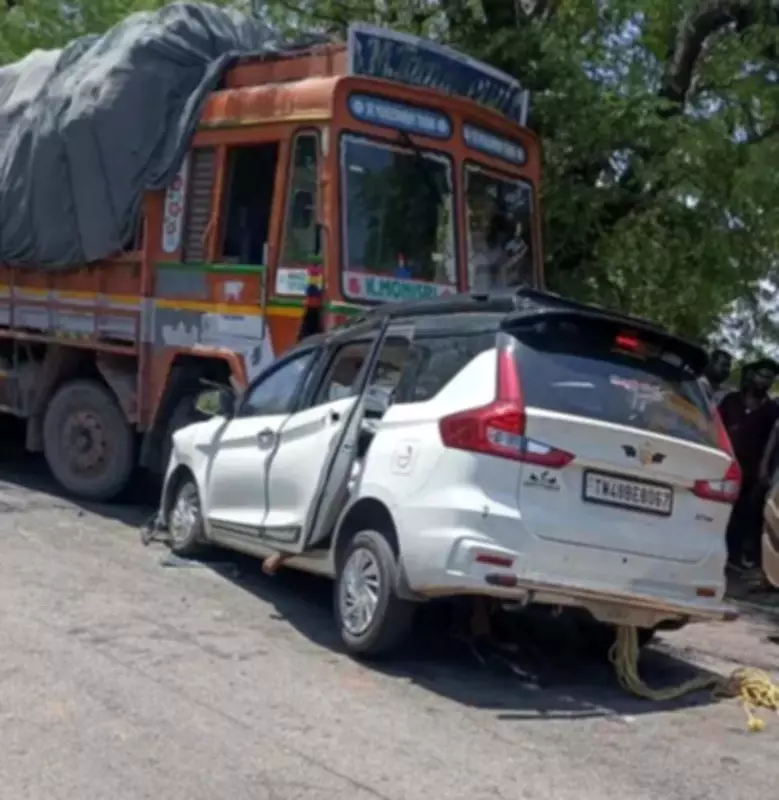 Four of family killed in Trichy car-truck collision on highway