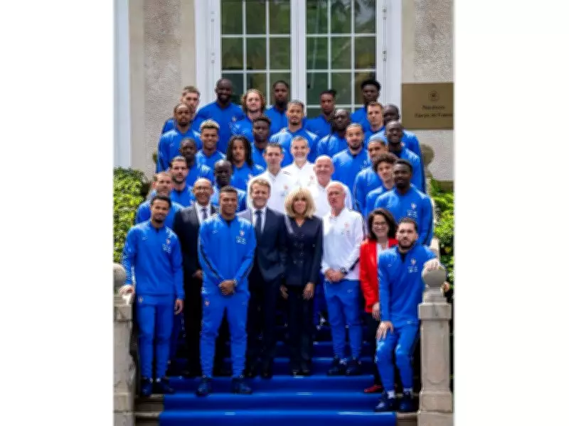 French President Macron Meets National Team Ahead of FIFA World Cup Departure