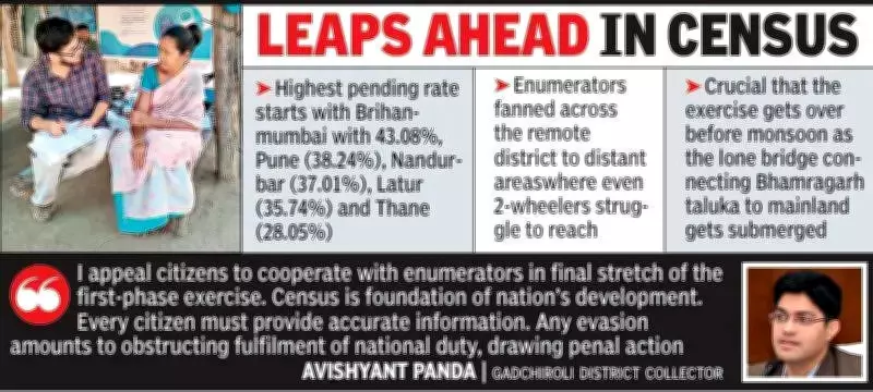 Gadchiroli Leads Maharashtra in Census 2027 House-Listing with 99.5% Completion