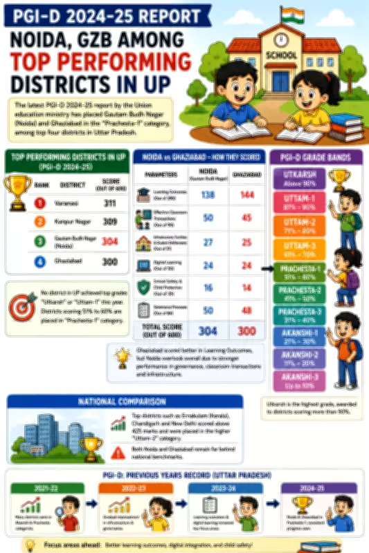 GB Nagar, Ghaziabad Ranked Among Top UP Districts in School Education Index