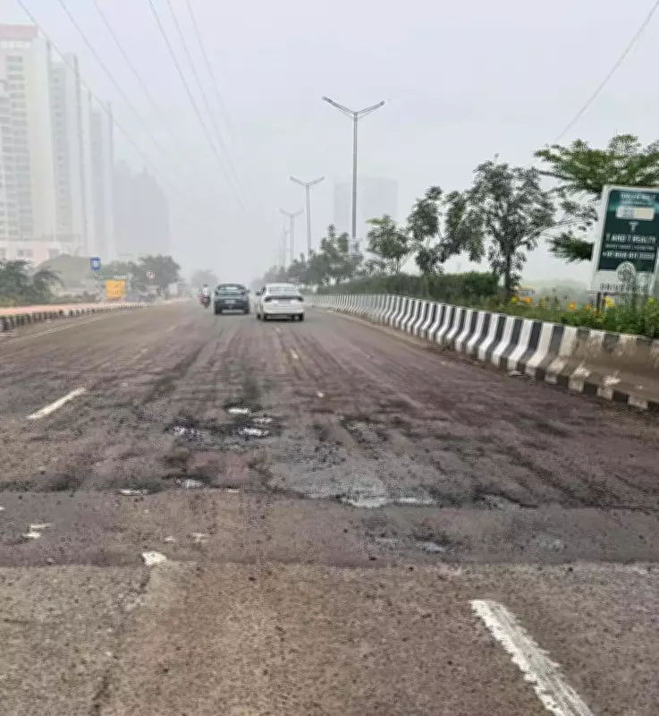 GMDA road in Gurgaon develops cracks within 6 months of revamp