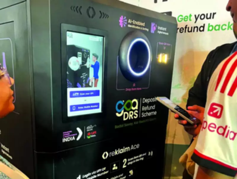 Goa's First Reverse Vending Machine Installed at INS Mandovi for Deposit Refund Scheme