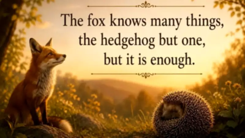 Greek Proverb: The Fox and the Hedgehog's Lesson on Focus and Mastery