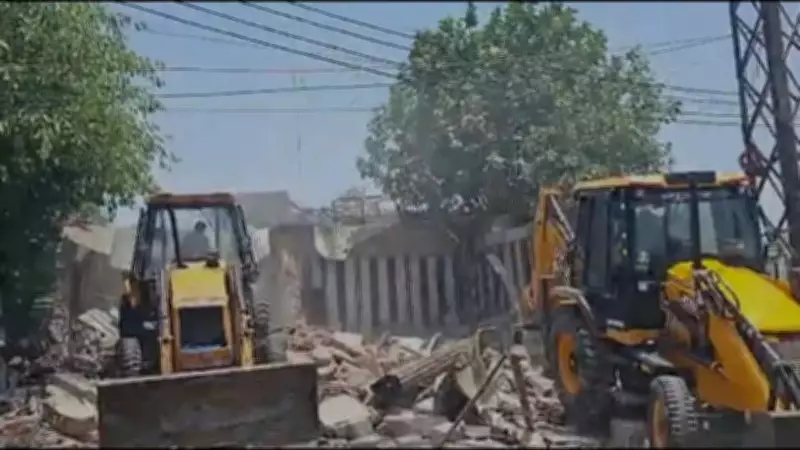 Gurgaon Police Demolish Illegal Properties Worth Rs 5 Crore Linked to Criminals