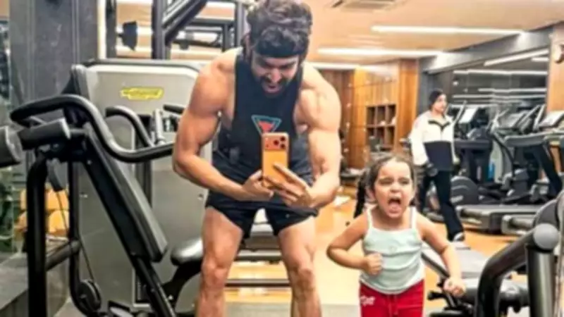 Gurmeet Choudhary's Daughter Lianna Learns Fitness at Gym with Dad