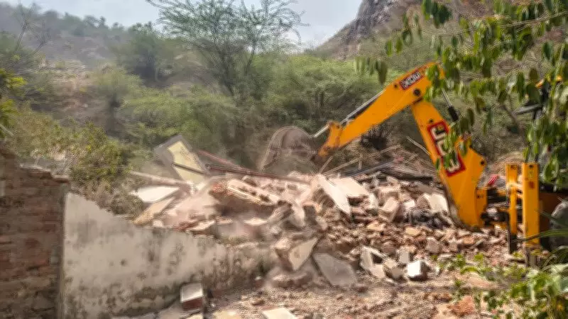 Gurugram Police Demolish Illegal Encroachments in Sohna Colony