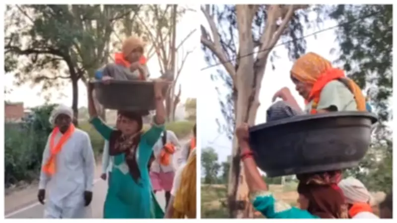 Haryana Singer Carries 90-Year-Old Mother-in-Law on Head During 260 km Pilgrimage
