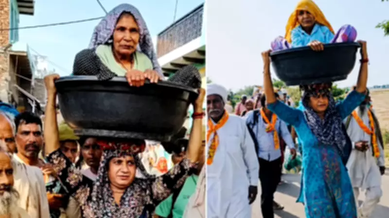 Haryana Singer Carries 90-Year-Old Mother-In-Law on Head During Brij Parikrama
