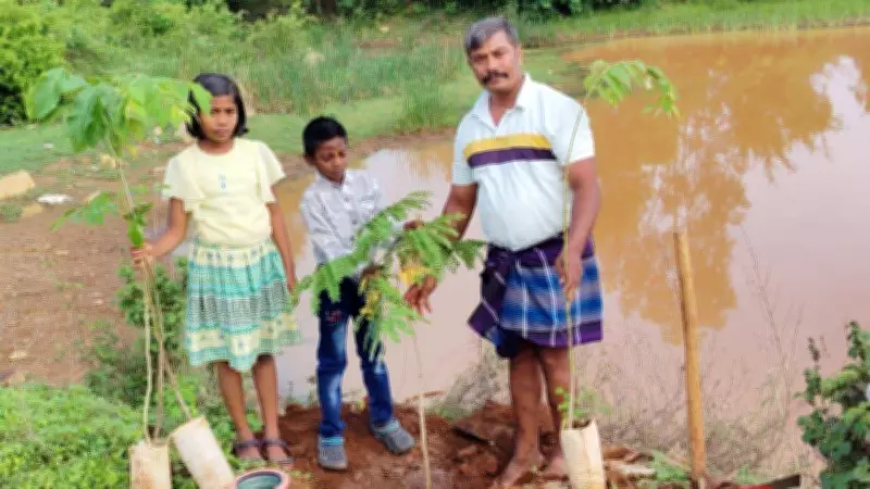 Haveri man marks son's birthday by planting 500+ trees in 7 years