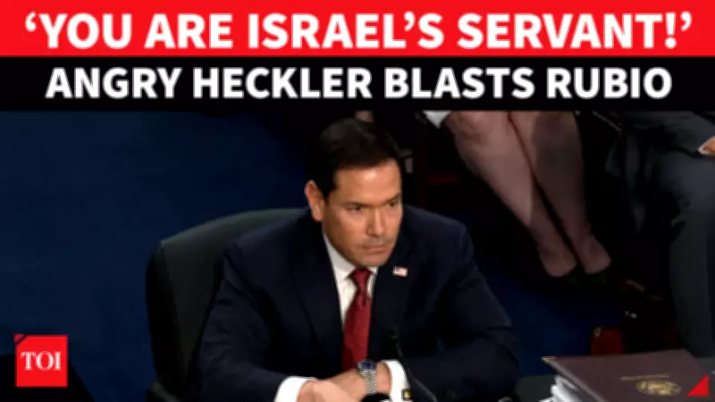 Heckler Screams 'Stop Backing Israel's Genocide' at Rubio Hearing, Dragged Out by Security