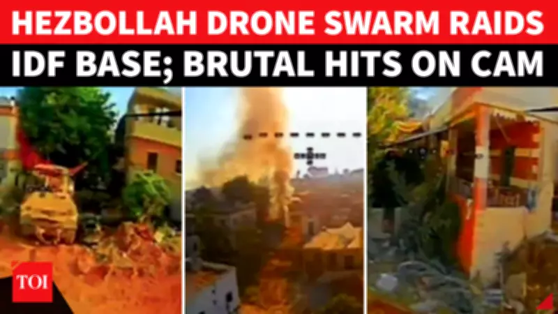 Hezbollah Drone Swarm Strikes Israeli Base Near Lebanon Border