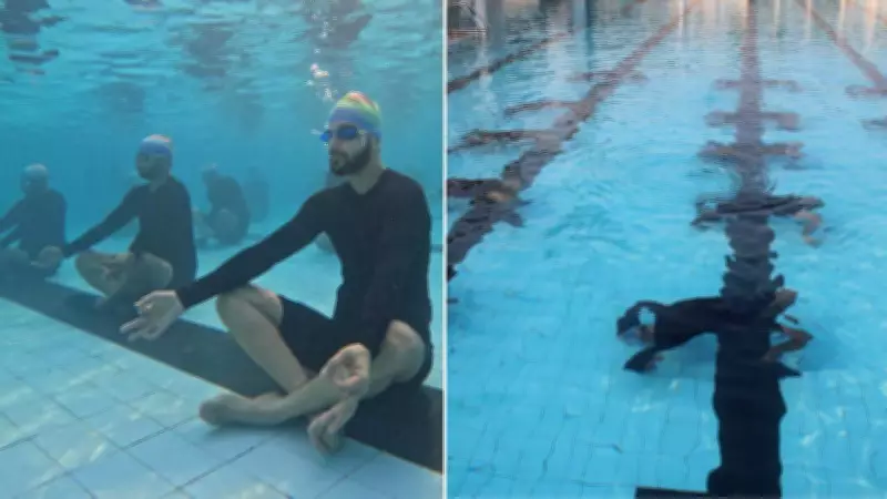 Indian Navy Personnel Perform Yoga Underwater on International Yoga Day 2026