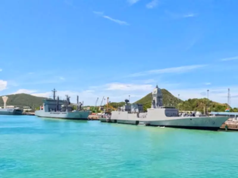 Indian Navy Ships Udaygiri, Kavaratti, Shakti Arrive in Thailand for Operational Deployment