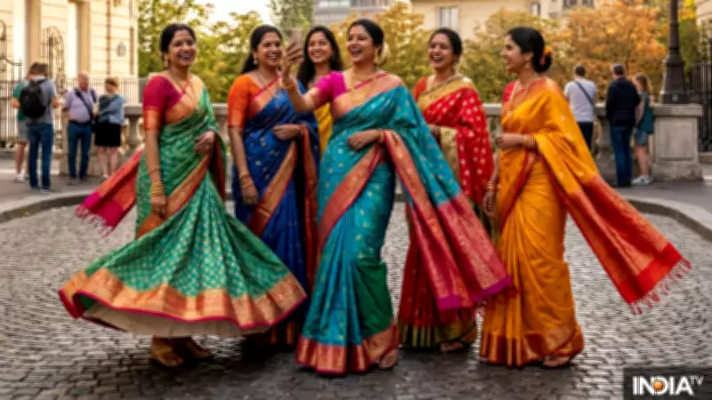 Indian Women in Sarees at Eiffel Tower Spark Heartwarming Online Debate