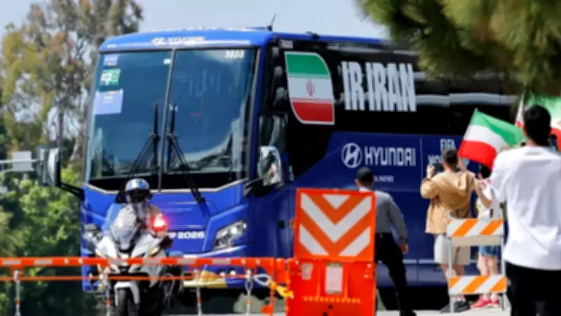Iran Football Team Arrives in LA Hours Before US-Iran Peace Deal Announced