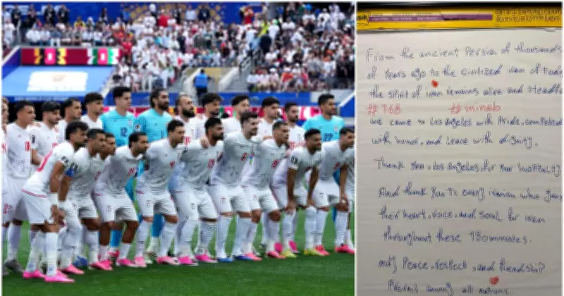 Iran leaves thank-you note in LA locker room after World Cup draw with Belgium