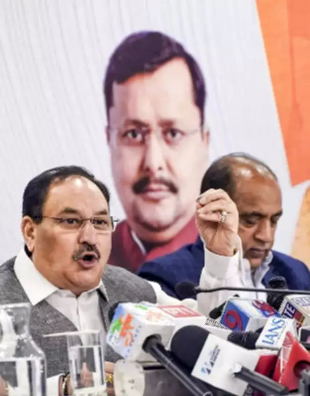 J P Nadda slams Himachal Congress govt for failing to use central funds