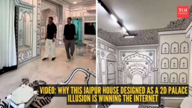 Jaipur Home Designed as 2D Palace Sketch Goes Viral on Instagram