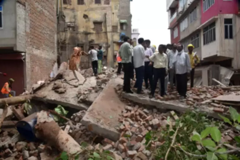 Jaipur Municipal Corporation Demolishes Tilted Six-Storey Building in Walled City