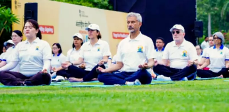 Jaishankar, Diplomatic Corps Celebrate International Day of Yoga in Delhi