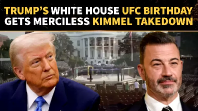 Jimmy Kimmel Predicts Disaster at Trump's White House UFC Birthday Bash