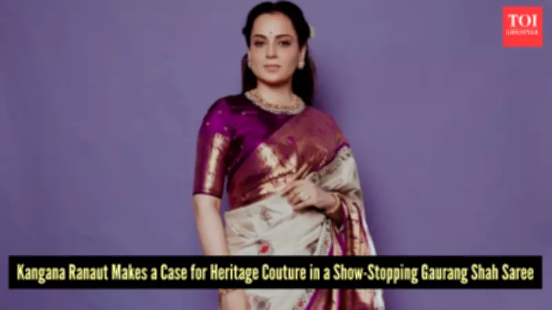 Kangana Ranaut Ditches Fast Fashion for Handloom Royalty in Gaurang Shah Kanjeevaram