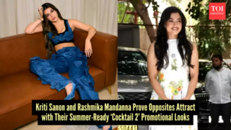 Kriti Sanon and Rashmika Mandanna Serve Contrasting Summer Fashion at Cocktail 2 Promotions