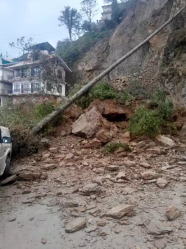Landslide Hits Dhalli-Sanjauli Bypass in Shimla, Traffic Diverted