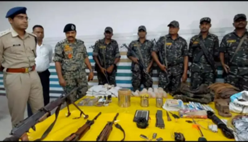Large cache of arms, explosives recovered from Maoist dump in Malkangiri