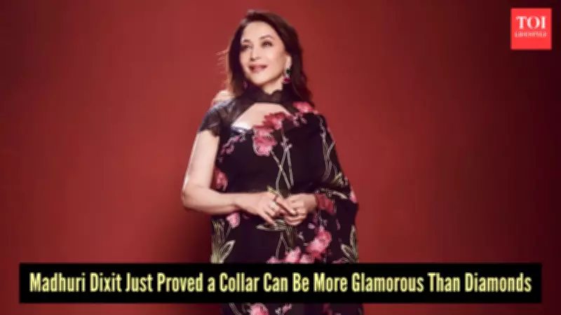 Madhuri Dixit Stuns in Black Saree with Power Dressing Twist