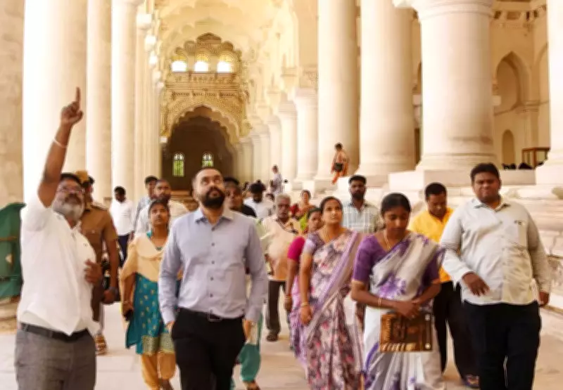 Madurai Collector Inspects Thirumalai Nayakkar Mahal Renovation and Arittapatti Monuments