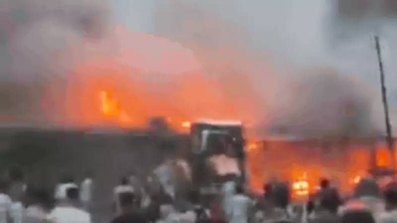 Major Fire in Poonch Destroys 13 Shops, No Casualties Reported