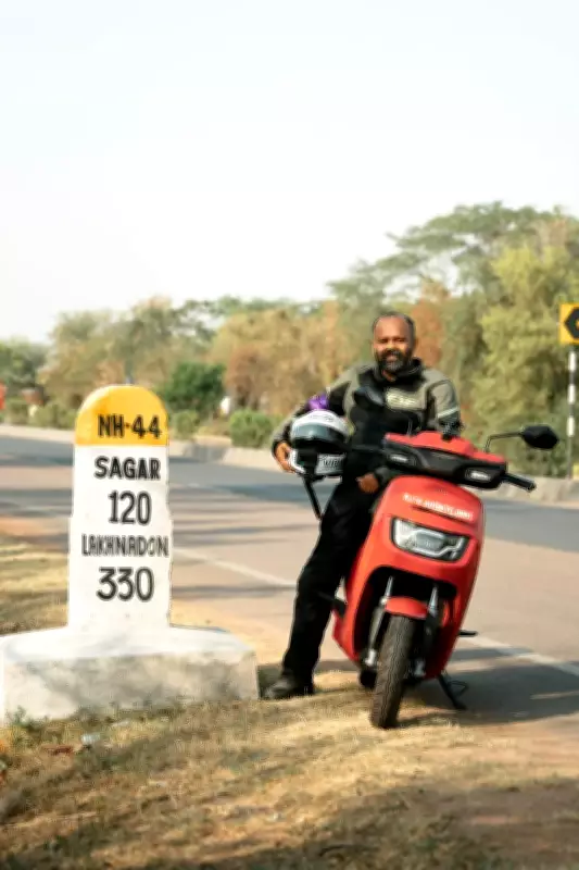 Mangaluru Rider Covers 9,000 Km on E-Scooter to Promote Climate Awareness