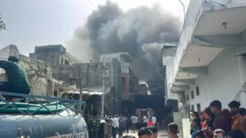 Massive Fire Breaks Out at Warehouse in Chittorgarh, Goods Worth Lakhs Destroyed