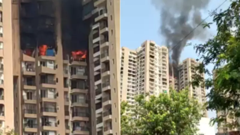 Massive Fire in Noida's Aranya Society Due to AC Blast, No Casualties