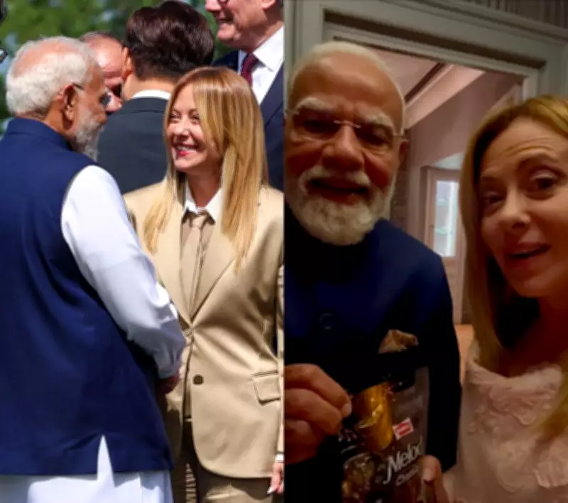 Modi and Meloni Share Light Moment at G7, Discuss Instagram Popularity